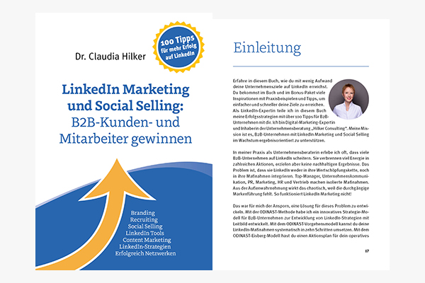Cover und Haupttitel  LinkedIn Marketing und Social Selling