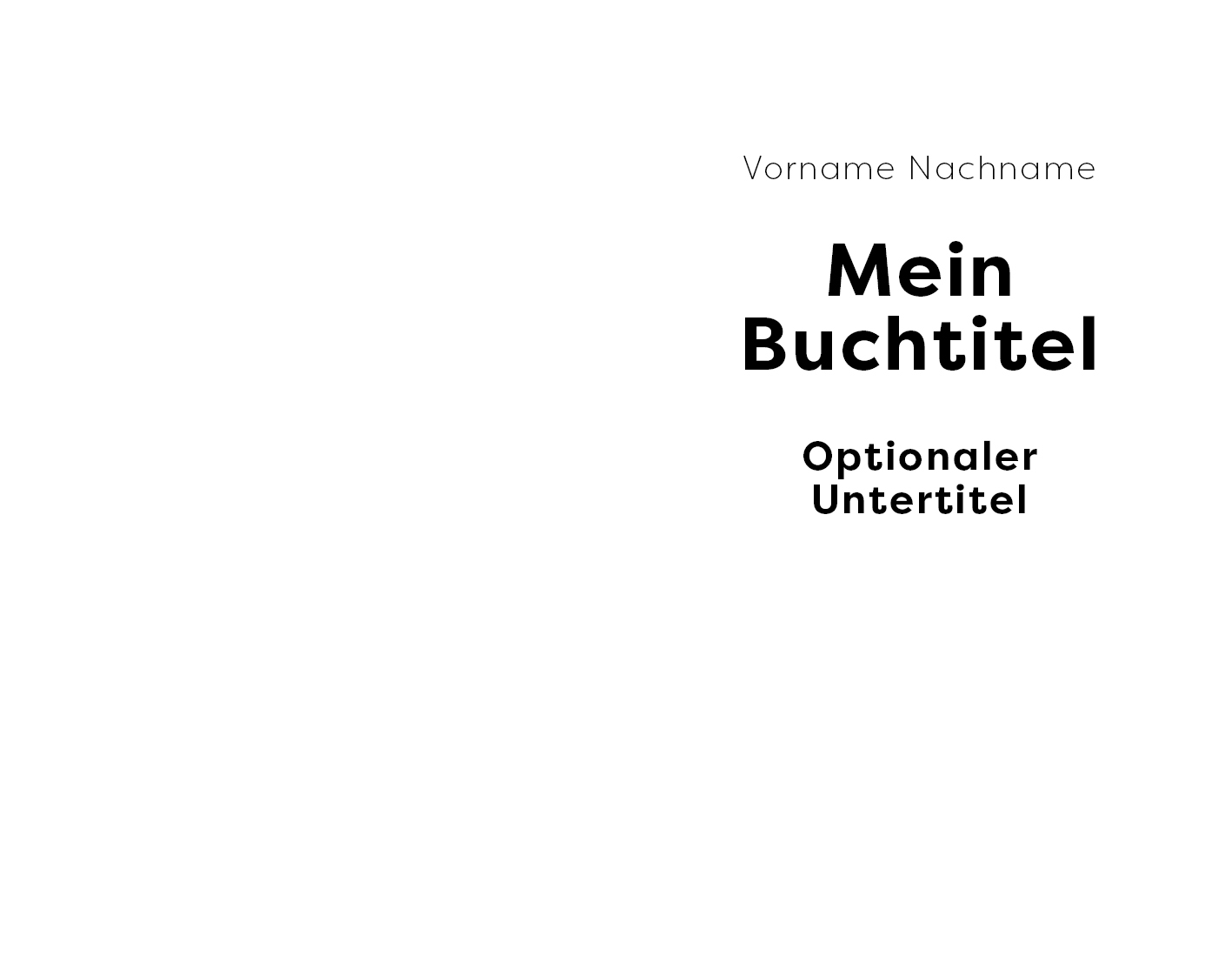 Beispiel Titelei Design Kinderbuch Variante klassisch