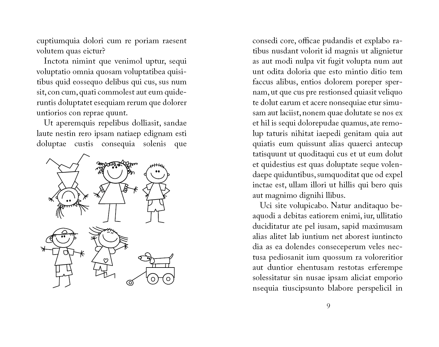 Beispiel Detail Schrift Design Kinderbuch Variante klassisch