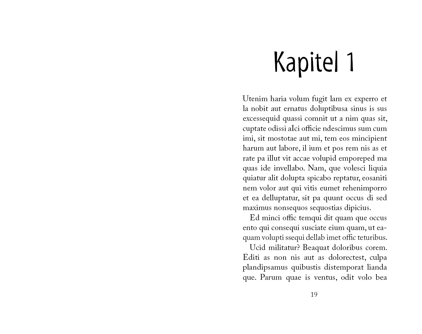 Beispiel Kapitel Design Kinderbuch Variante modern