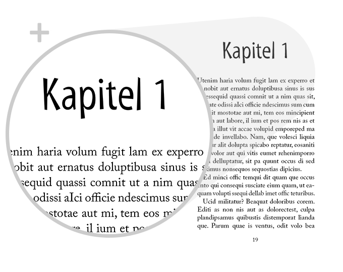 Beispiel Detail Schrift Design Kinderbuch Variante modern