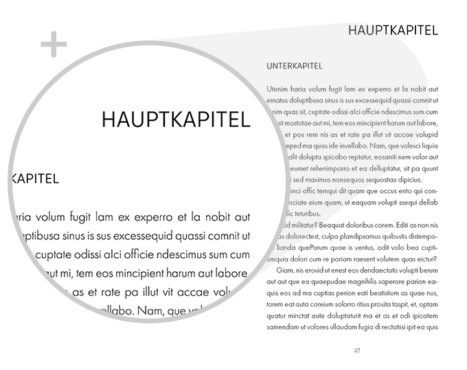 Beispiel Detail Schrift Design Ratgeber minimalistisch Variante modern