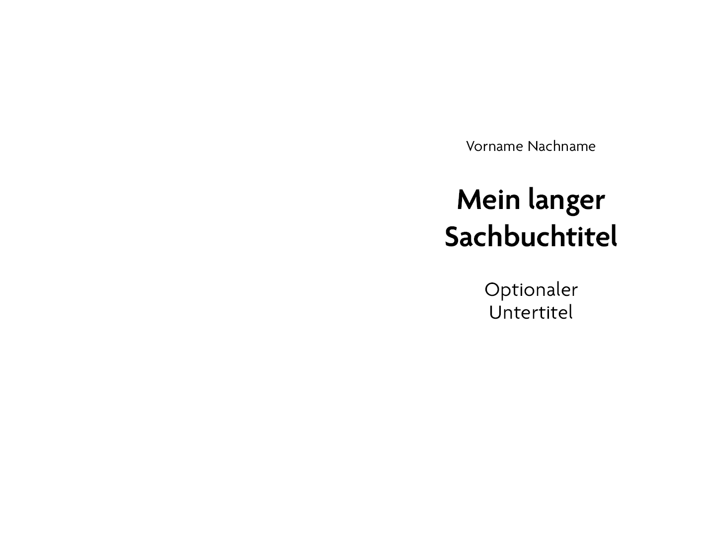 Beispiel Titelei Design Sachbuch akademisch Variante Modern