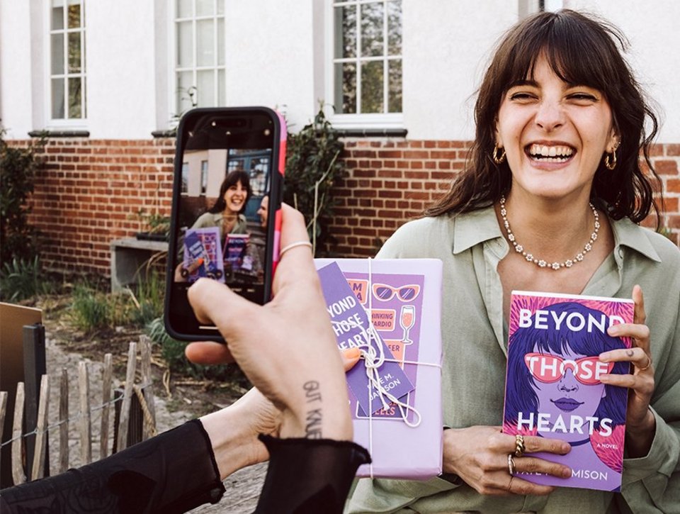 female with published book