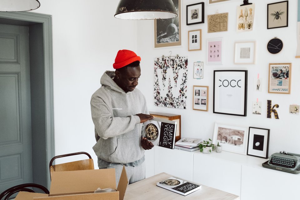 man in a livingroom